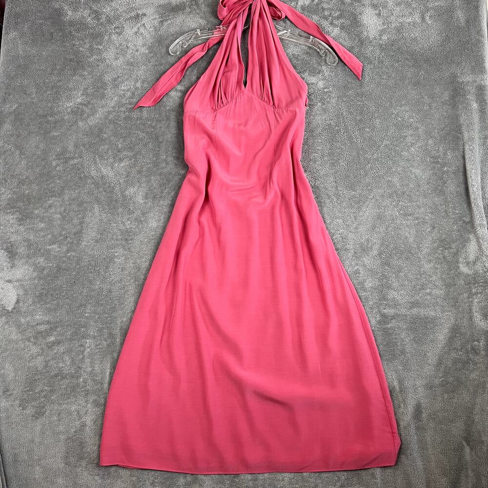 & Other Stories Midi Dress Womens‎ S Pink Halter Minimalist Wedding Guest